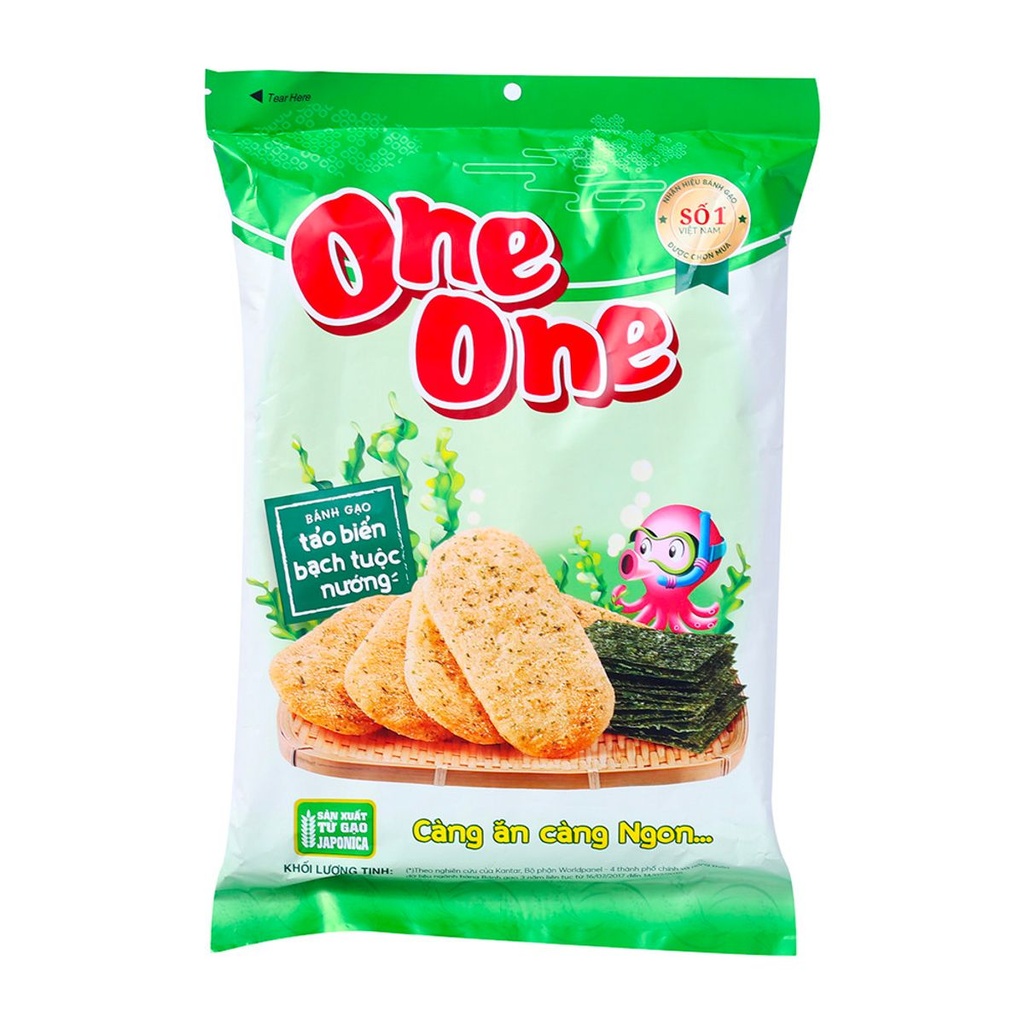Rýžový Krekr OneOne s Příchutí Mořských řas a Grilované Chobotnice 20x104g