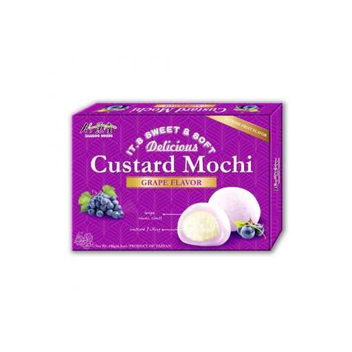[1000411] Bánh Custard Mochi vị Nho Bamboo House 24x180g