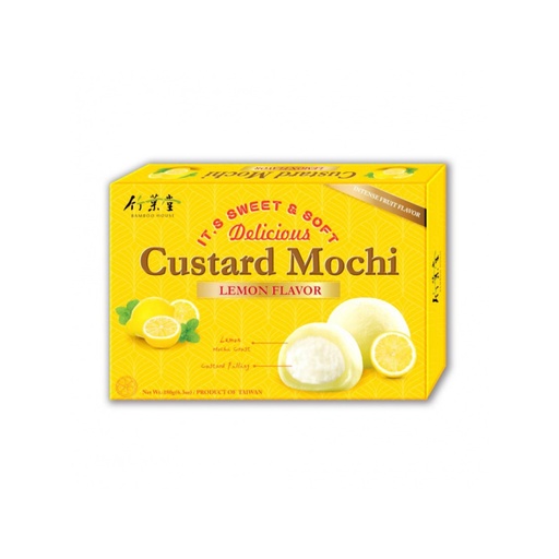 [1000414] Bánh Custard Mochi vị Chanh Bamboo House 24x180g