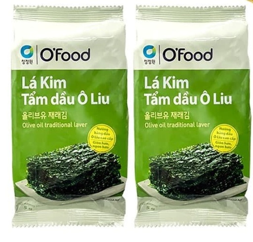[1000902] Lá Kim tẩm dầu Ô Liu O Food 24x3x5g