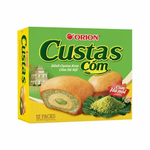 [1000303] Bánh Custas Kem Cốm Hà Nội Orion 8x276g
