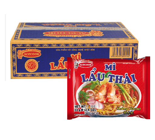[305219] Mì Lẩu Thái Tôm 30x80g