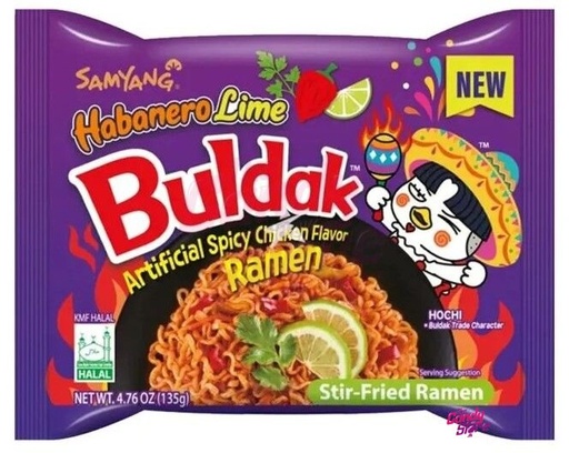 [302006] Mì Samyang Buldak Tím Habannero Lime 40x140g